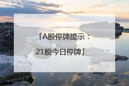 A股停牌提示：21股今日停牌