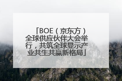 BOE（京东方）全球供应伙伴大会举行，共筑全球显示产业共生共赢新格局