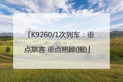 K9260/1次列车：重点旅客 重点照顾(图)